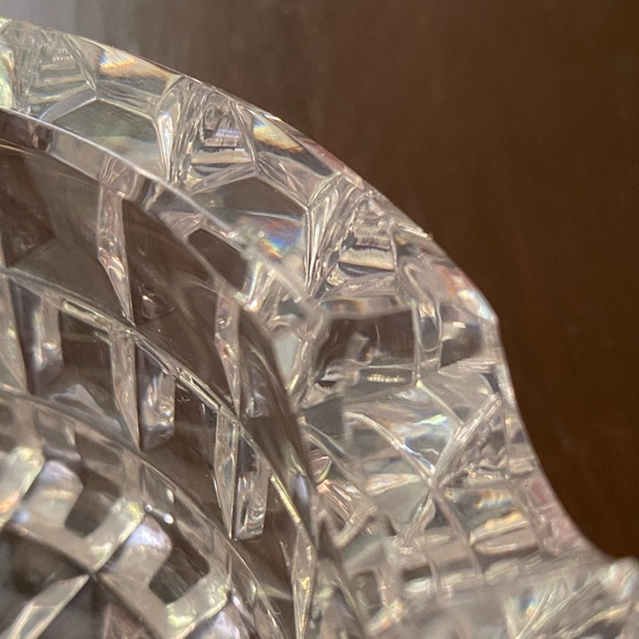 Vintage Waterford Crystal Square Point Ashtray Hollywood Regency - Picture 5 of 10